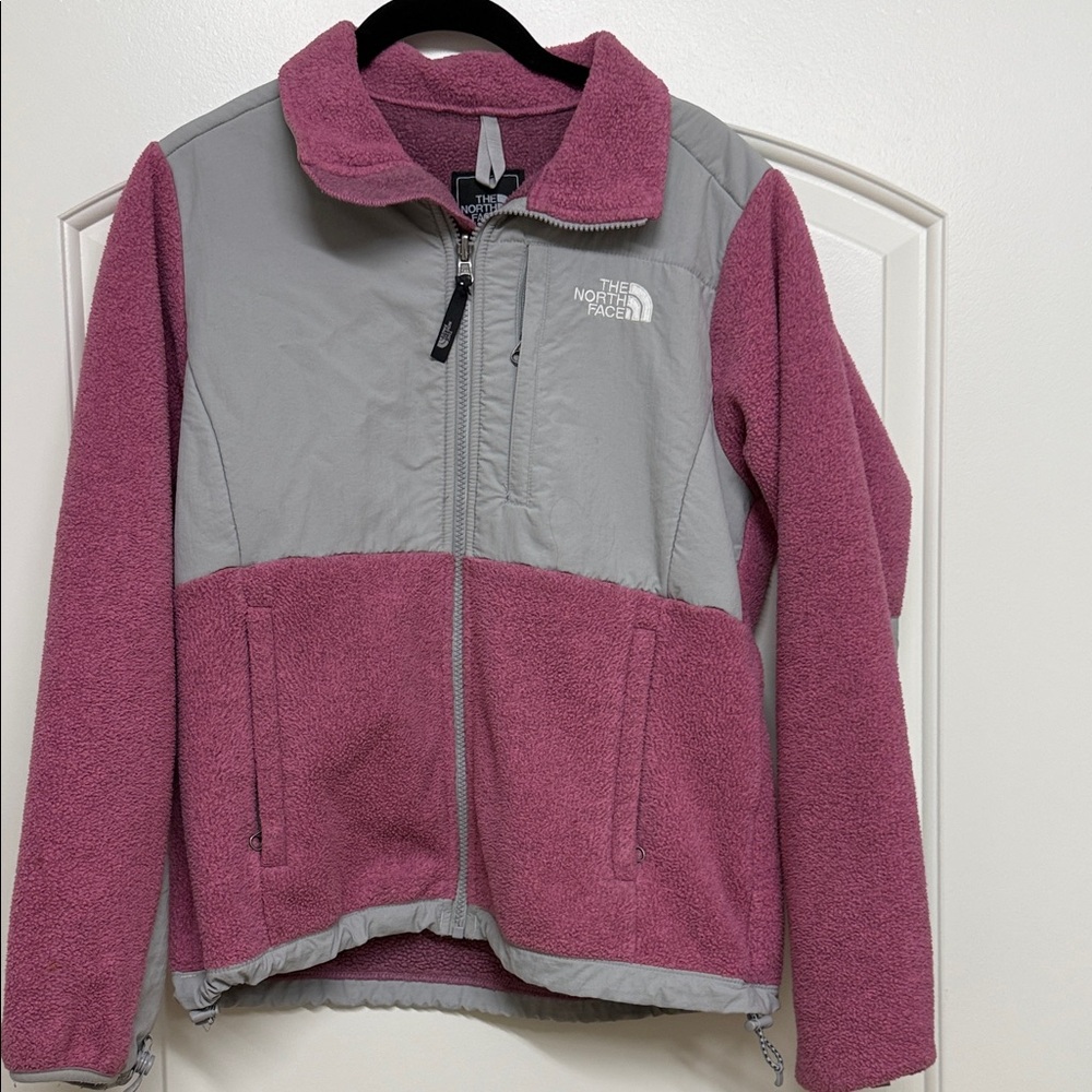 The North Face Raspberry and Gray Fleece Jacket